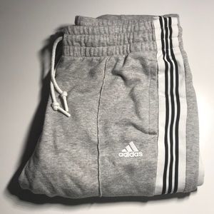 Adidas Gray Side Striped Sweatpants